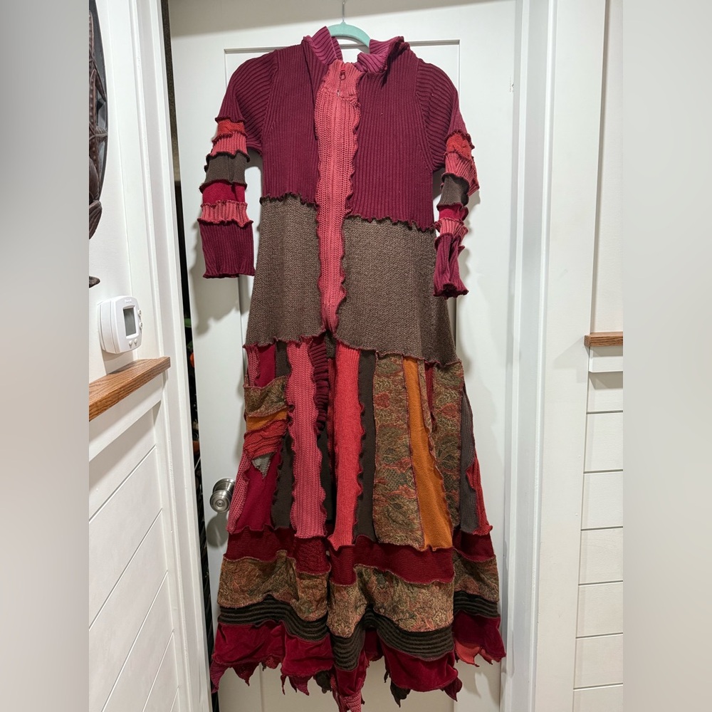 Handmade Custom Repurposed Sweater Coat - M